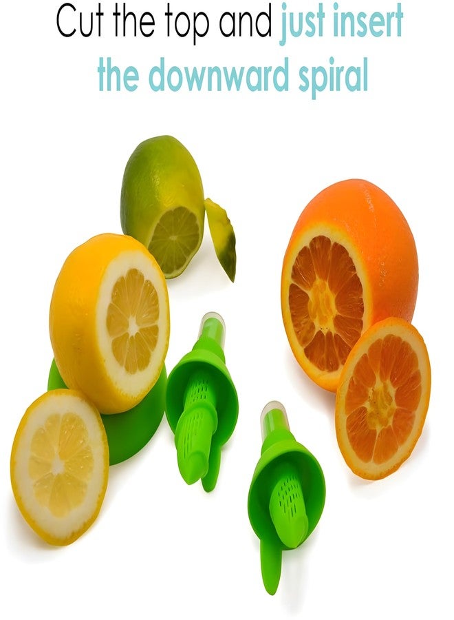 Bexter 3-Piece Citrus Sprayer Set - 2 Lemon & Lime Juice Sprayers with Base Plate - Fresh Fruit Extractor for Salads, Seafood, Veggies & Cocktails (Green) - Image 3
